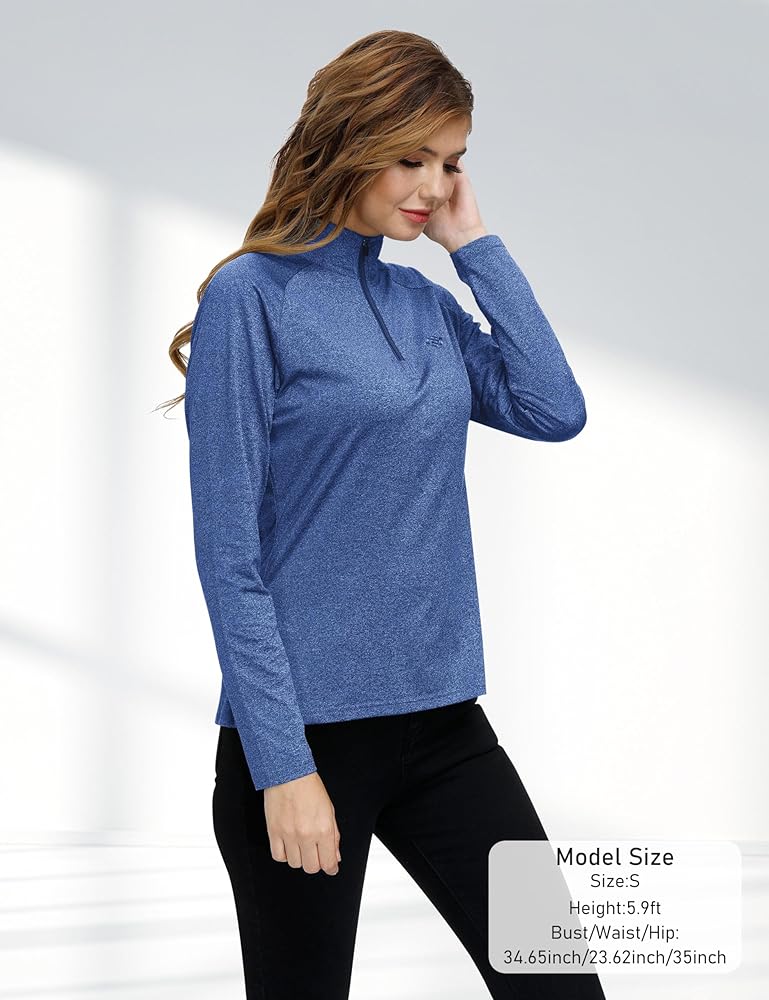 Amazon.com: AjezMax Women's Quarter Zip Long Sleeve Golf